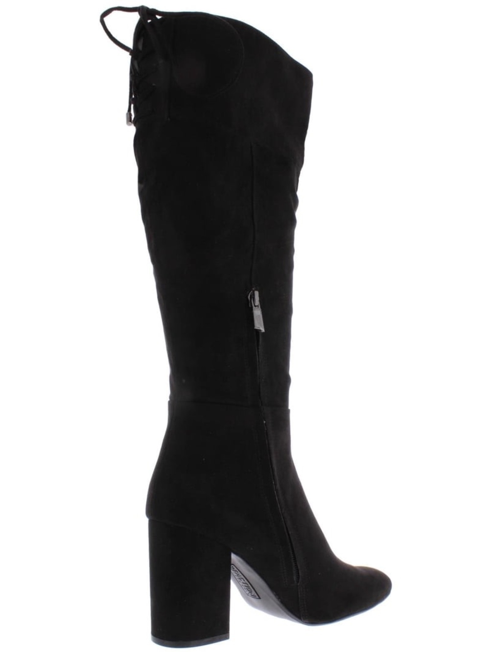 Reaction Kenneth Cole Black Suede Over-The-Knee Block Heel Boots